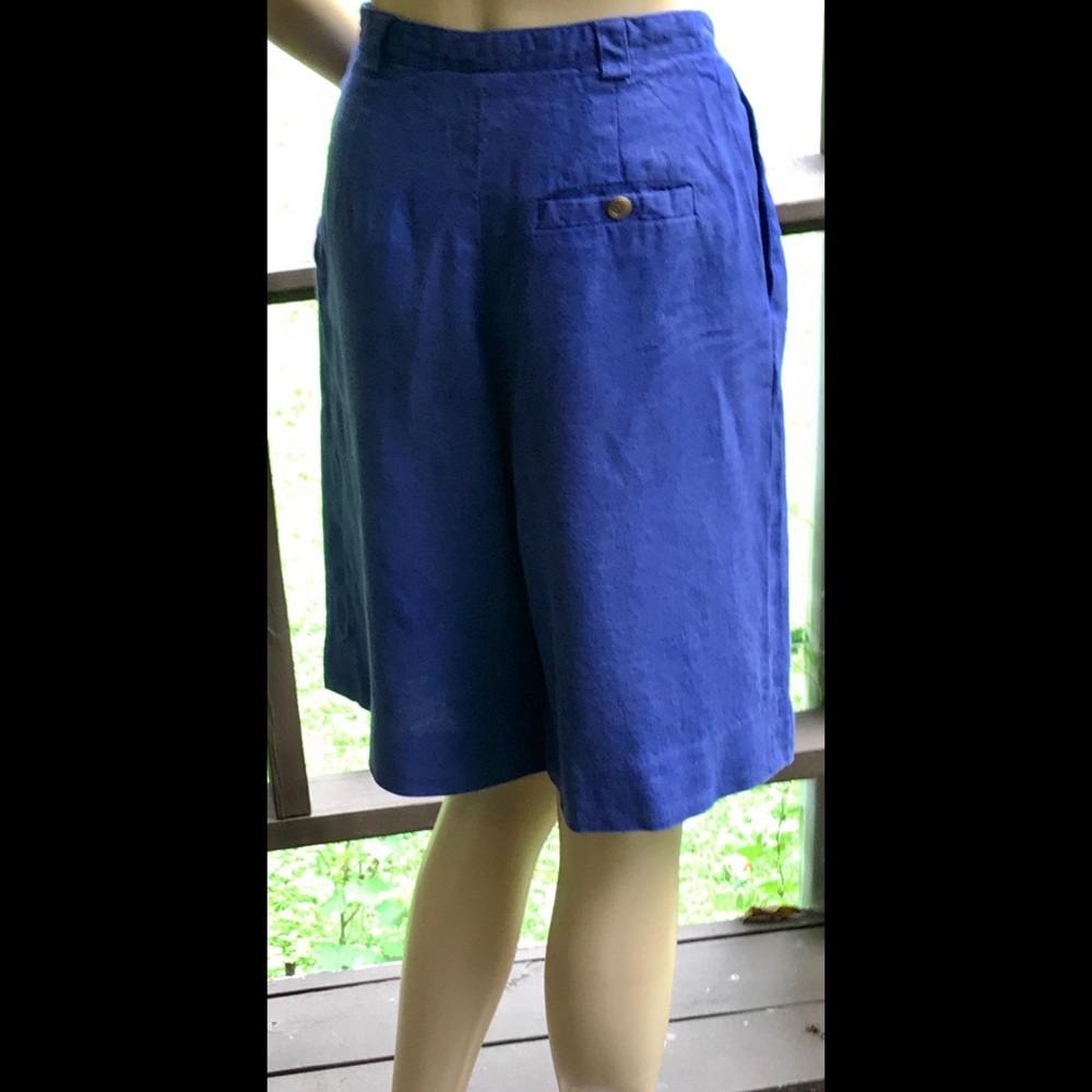 ▪️VTG▪️LIZ CLAIBORNE▪️1980’s Purple Linen Shorts - Picture 2 of 6